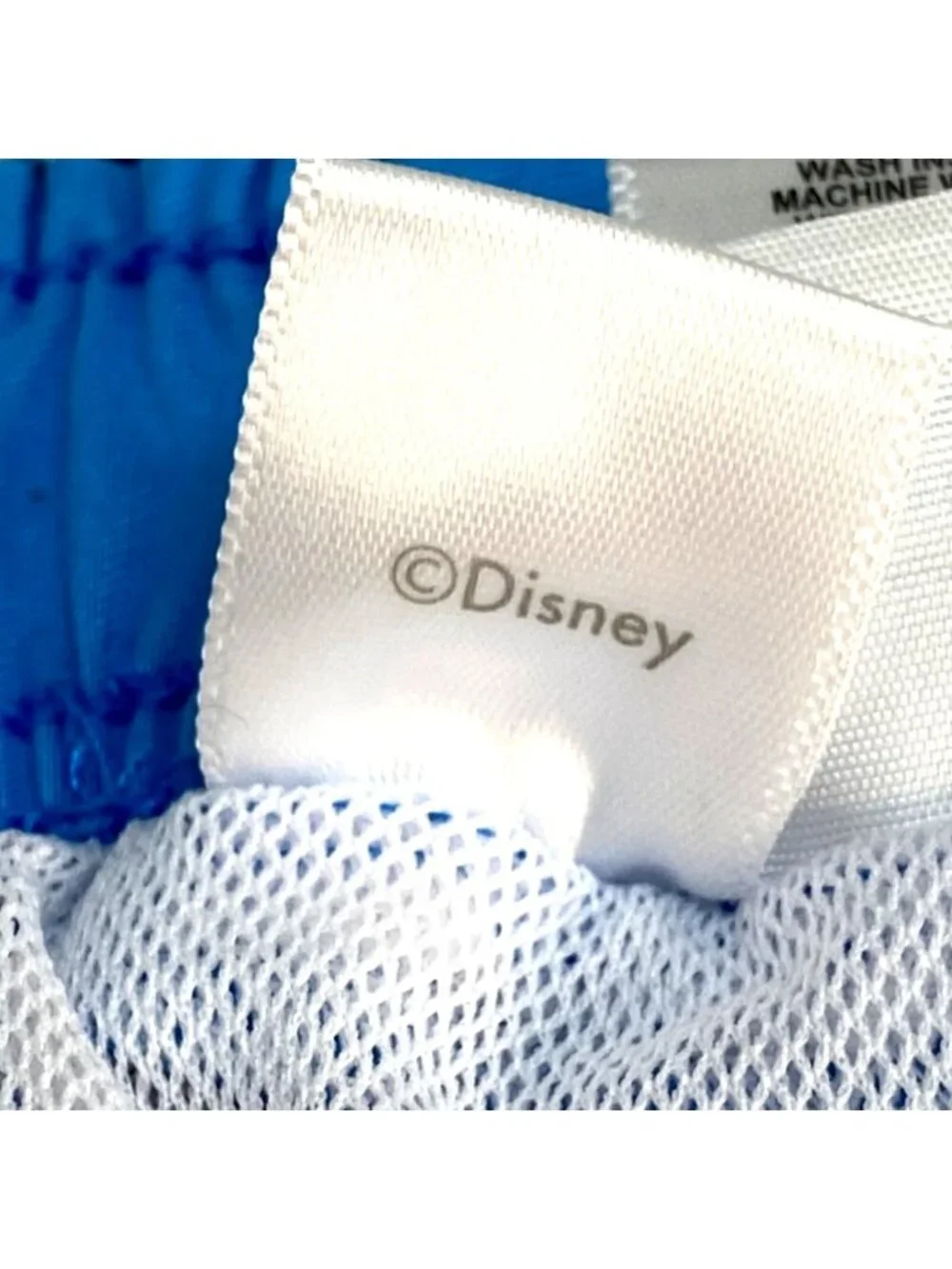 Disney Baby Boy's Blue Mickey Mouse Colorblock Beach Swim Trunks Size 6-9 Months